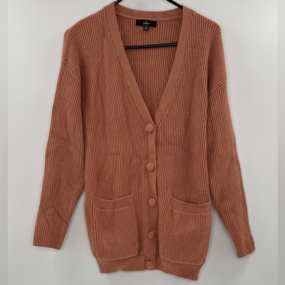 Lulus Chunky Ribbed Knit Button-Down Open Front C… - image 2